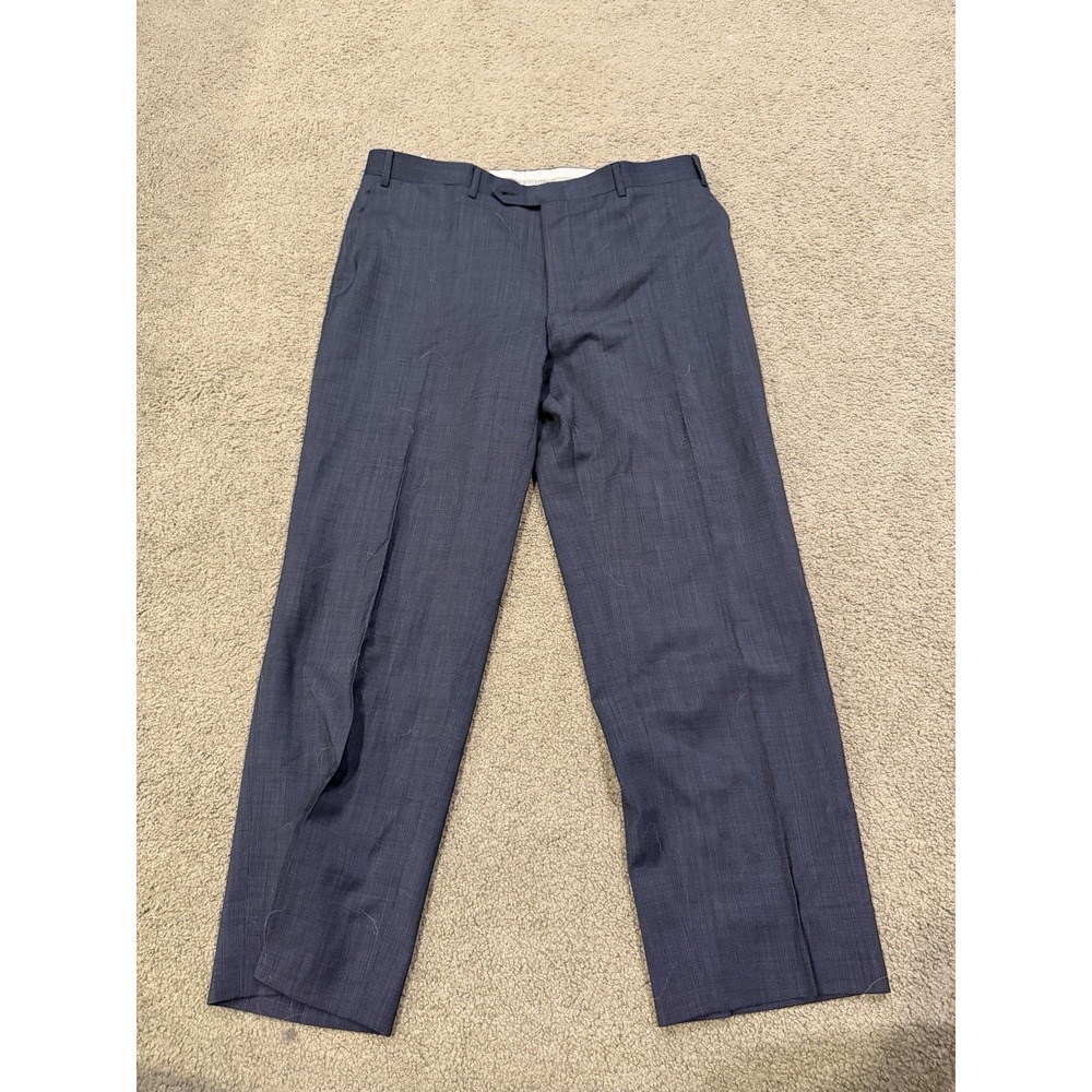 Canali Men's Travel Dress Pants Blue Wool Men's Size 36/52